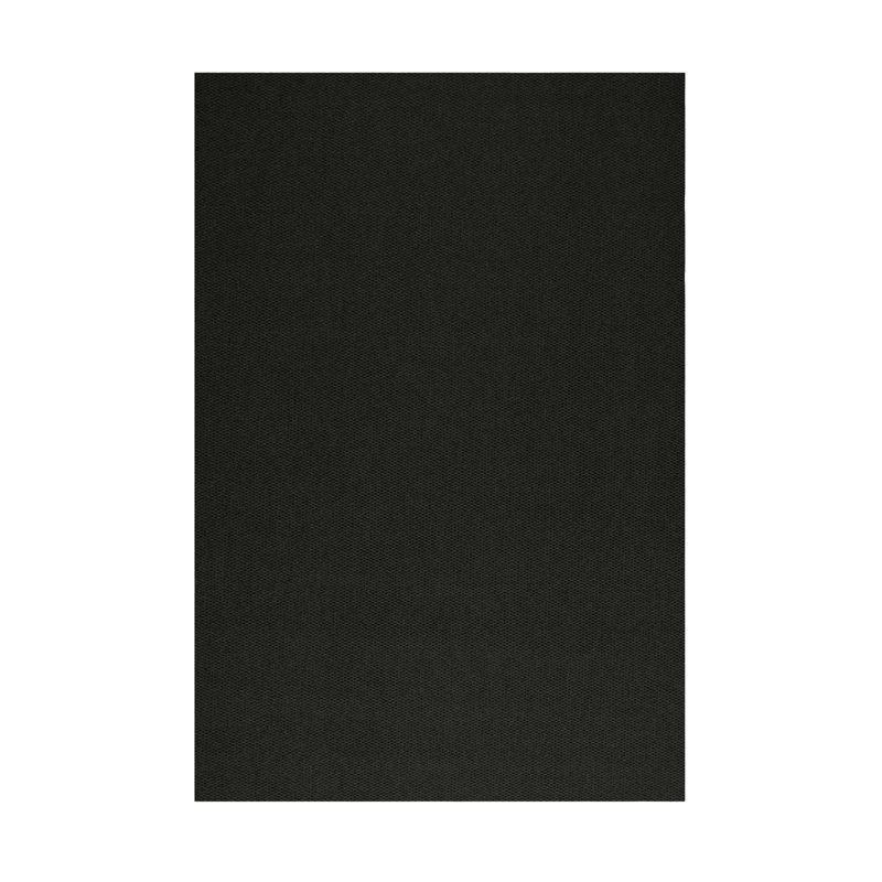Tapis intérieur / extérieur noir tissé à la machine Estra, Rectangle 8 pi x 10 pi