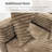Gus 102.4"W/ 70.8"W 2-Piece 4 Seaters Convertible Corduroy Sofa, 1000 LBS Weight Capacity-1501135984