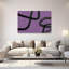 Abstrait, courbes mauves abstraites, audacieux, violet, impression murale contemporaine-129970324