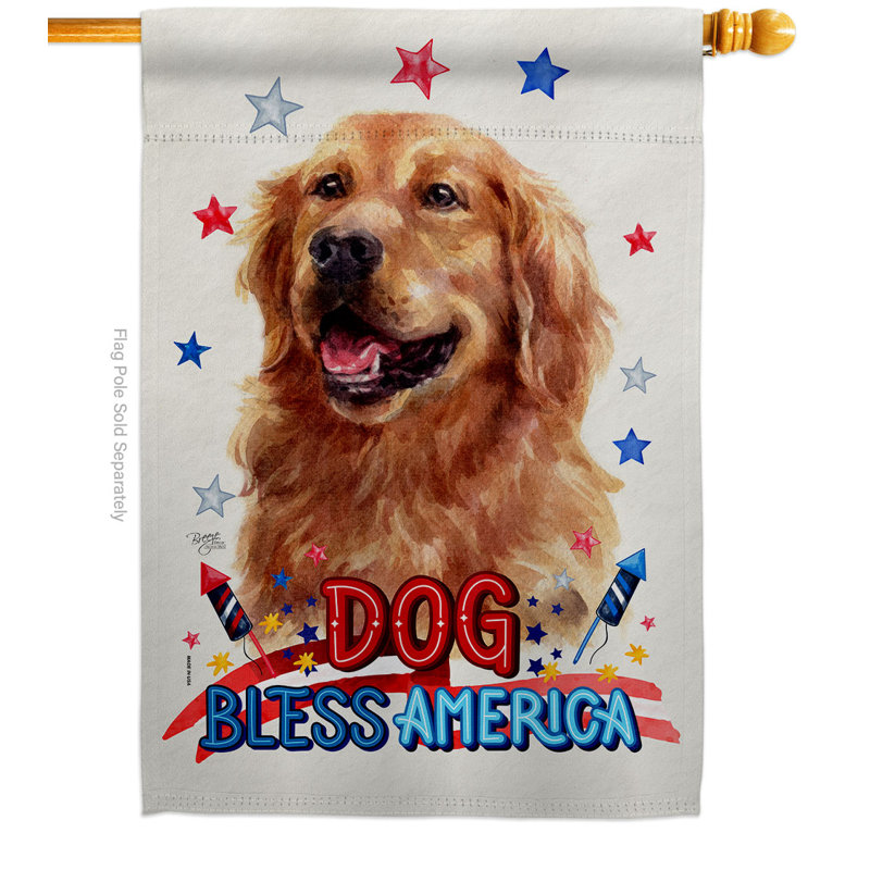 Drapeau de maison patriotique en polyester 3 faces 2 x 2 pi