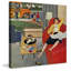 "Morning Coffee Break" par Amos Sewell, reproduction d'art sur toile tendue-15881580