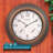 21"  Atomic Metal Wall Clock