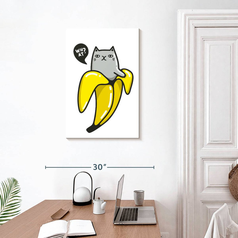 Brampt Banana Cat, 30" H x 20" W