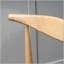 Chaise de salle à manger rétro en bois d'hévéa avec dossier ergonomique - naturel + gris, ensemble de 2-129933429-129933432