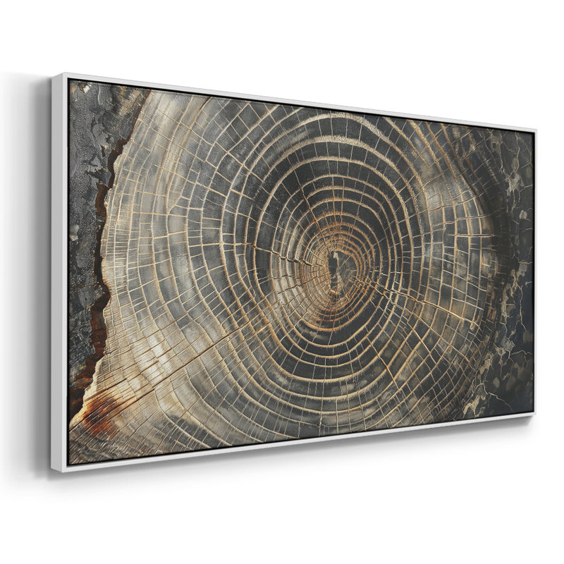 Abstract Series-CCLII- Framed Gallery Wrapped Canvas -Ready to Hang, 21" H x 41" W, White