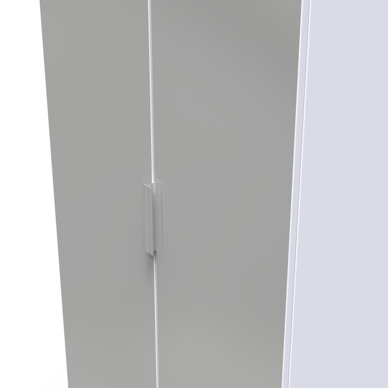 Biernat Manufactured Wood Wardrobe, Grey/White