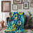 Psychedelic Blossom Blast Throw Blanket-124282436