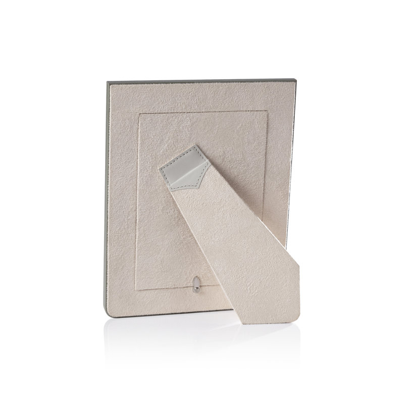 Cadre photo en cuir Raffia, 5 po x 7 po, Gris