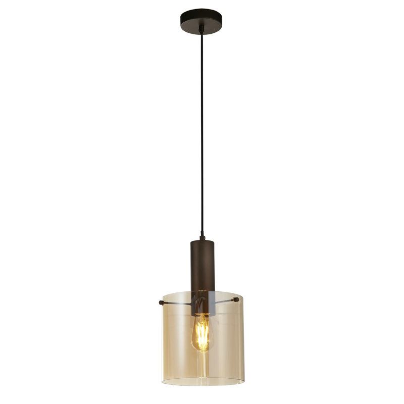 Montravious 1 - Light Single Pendant, Mocha, Amber