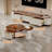 Round coffee table TV cabinet combination