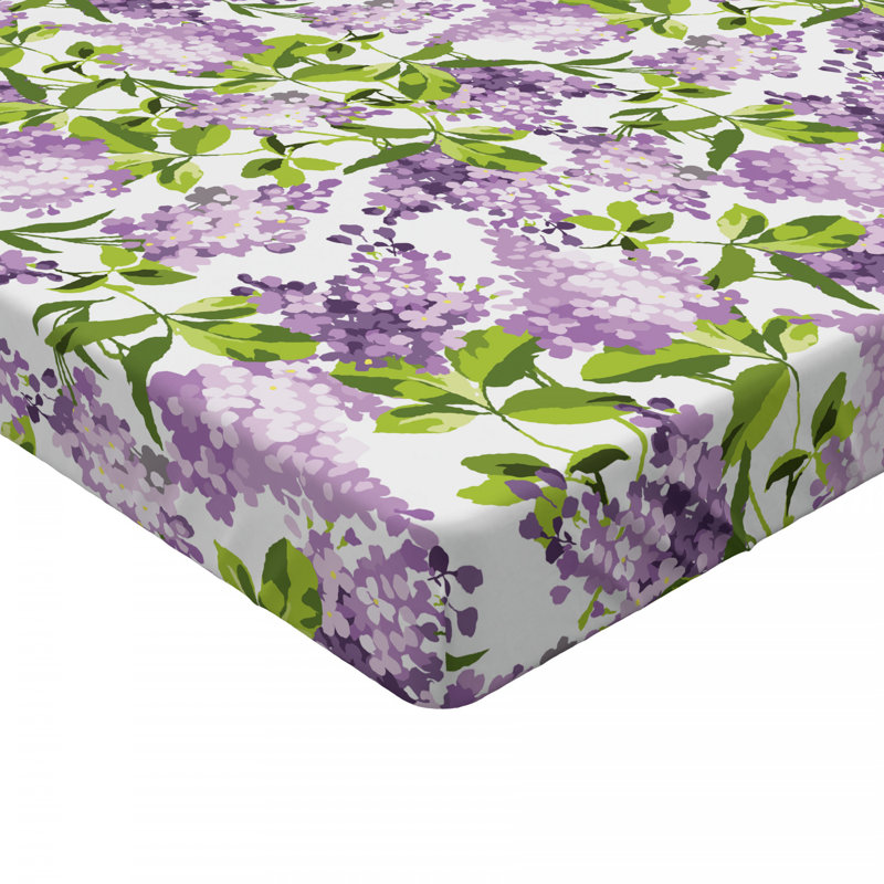 Microfiber Floral Fitted Sheet, Twin XL Fitted Sheet