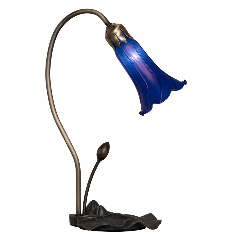 Nedra Arched Table Lamp, Blue