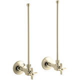 Pair Npt Angle Supplies with Stop, Cross Handle and Annealed Vertical Tube