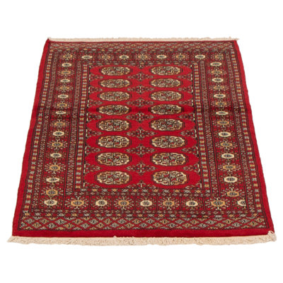 Ecarpetgallery One-of-a-kind Peshawar Hand-knotted New Age 3'1" X 5'1" Wool Area Rug In Red/beige/blue In Blue;red;beige