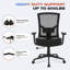 Chaise de bureau ergonomique en filet avec support lombaire réglable, capacité de 600 lb, grande et haute