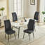 Ensemble de 2 chaises de salle à manger réglables en velours gris foncé-1534757012