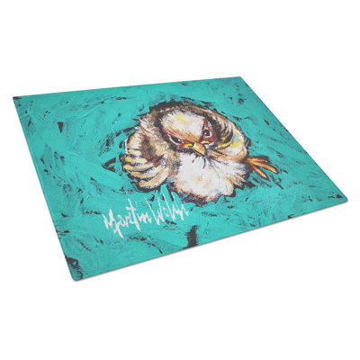 Fiest Chic Bird Glass Cutting Board