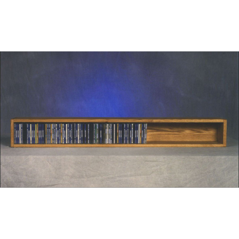 Shelf-Style Wooden CD Rack - 03 Series, 24.75" H x 52" W x 6.75" D, Natural
