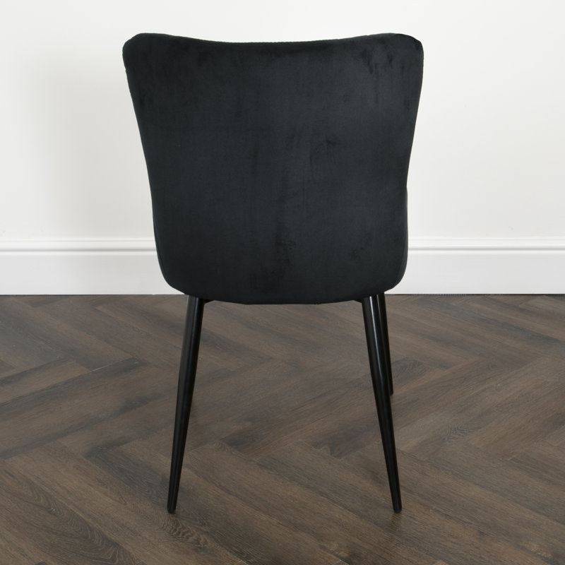Parkstone Wingback Side Chair, Black, Black
