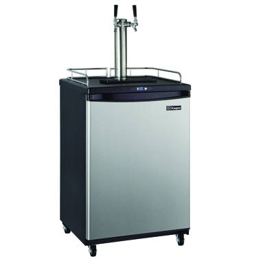 21.1 In. 6.1 Cu. Ft. Dual Tap Beer Kegerator In Stainless Steel