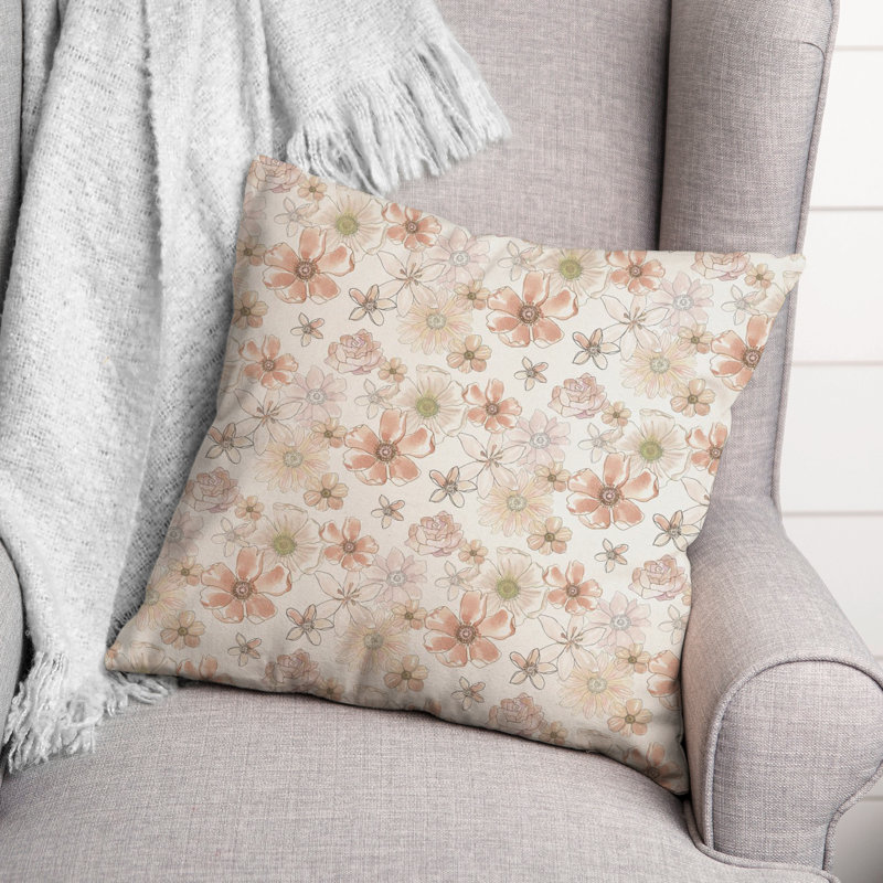 Polyester/Polyester Blend Throw Square Pillow Cover & Insert, White