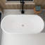 Baignoire de trempage autoportante 59 po en acrylique blanc lustré 59 po