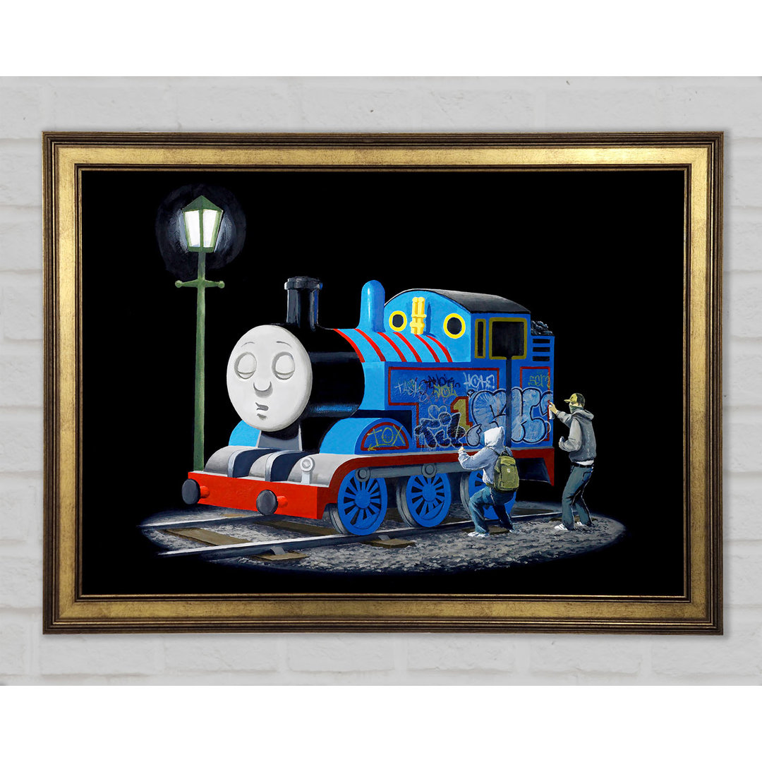 Thomas The Tank Graffiti - Einzelner Bilderrahmen Kunstdrucke