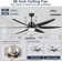 Leibman 6-Blades 66" Ceiling Fan with Remote Control and LED Light