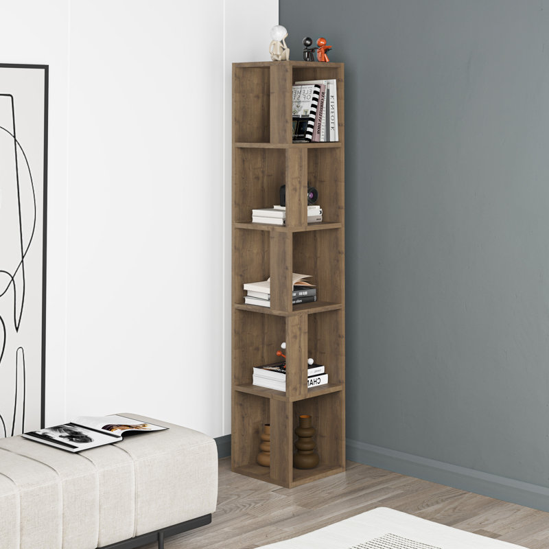 Bensonhurst Corner Bookcase Unique Design & Modern Style, Hitit