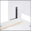 Grand lit escamotable mural avec tablettes supérieures et USB, blanc