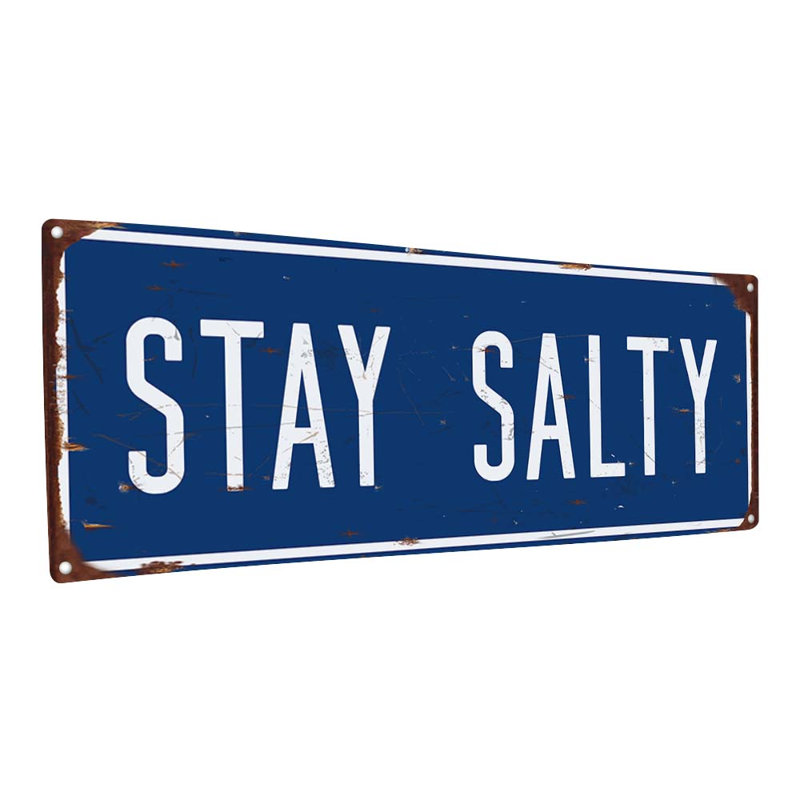 Plaque en métal Stay Salty