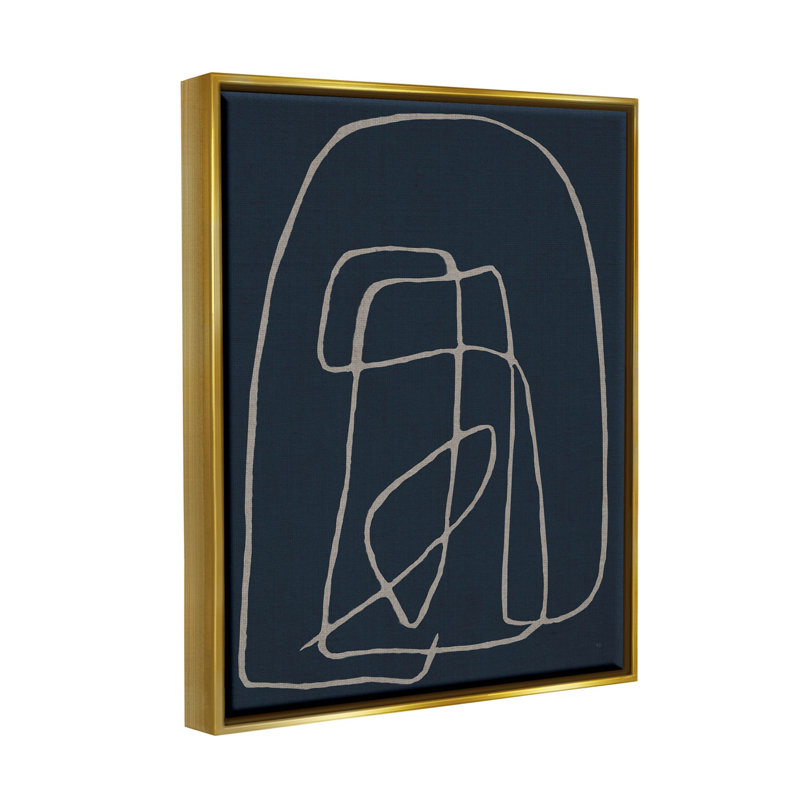 Art moderne de giclée par Susan Jill, H 21 po x l 17 po x P 1,7 po, Cadre flottant métallique doré