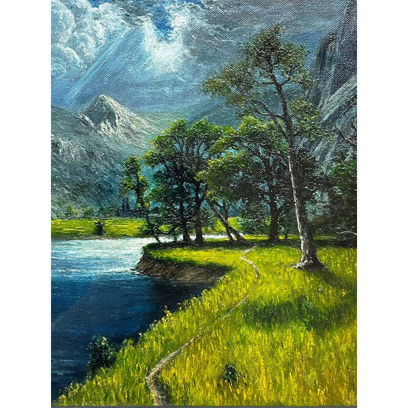 Vallée de Yosemite | Huile sur toile | Par Somnath Harne | Avec cadre