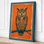 Centered Owl Mid-Century - Wrapped Canvas-1418629170-1418629156