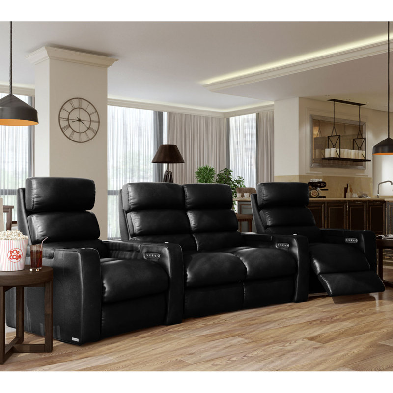 Rangée de cinéma maison Dream HR Series (rangée de 4), Cerise luxueuse
