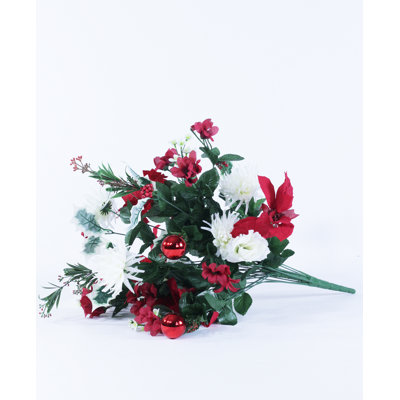 Faux Silk Poinsettia Arrangement