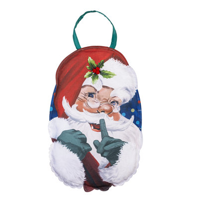 Décoration traditionnelle de porte de père Noël