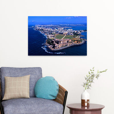 Vue aérienne du château de Morro, San Juan, Porto Rico, art de l'architecture contemporaine