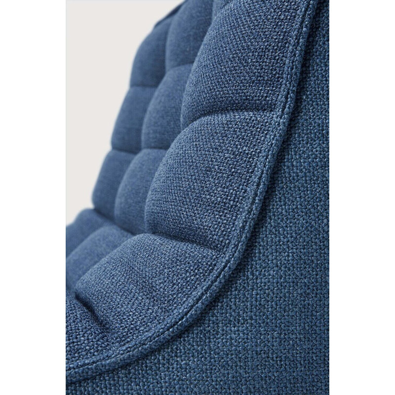 N701 Modular Sofa Set - Combo Left - 1 Seater + 2 Seater + 90° Square Corner, Blue Polyester Blend