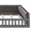 Structure de lit plateforme tapissier avec barrière de sécurité-128932949