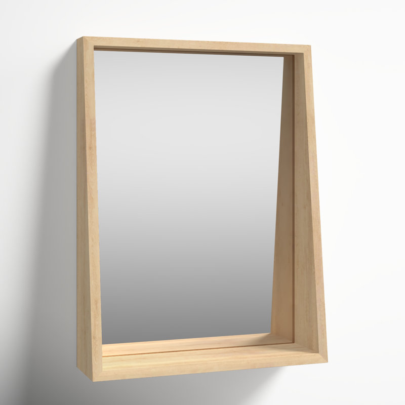Parkside Rectangle Mirror with Shelves, Natural