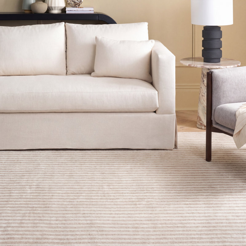 Tapis d'intérieur rayé en coton touffeté à la main Martha Stewart, Rectangle 8 pi 0 po x 10 pi 0 po