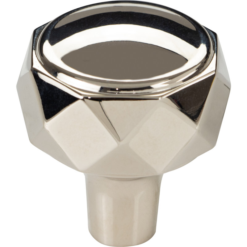 Kingsmill 1 1/4" Diameter Geometric Knob, Polished Nickel