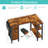 Built-in Outlets L-Shaped Computer Desk with Drawers & Storage Shelves-1421181445-1417777655