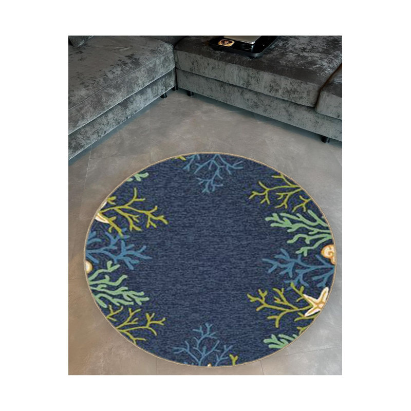 Tapis rond rond lavable à la machine, Sous-tapis rond 3 pi 3 po inclus