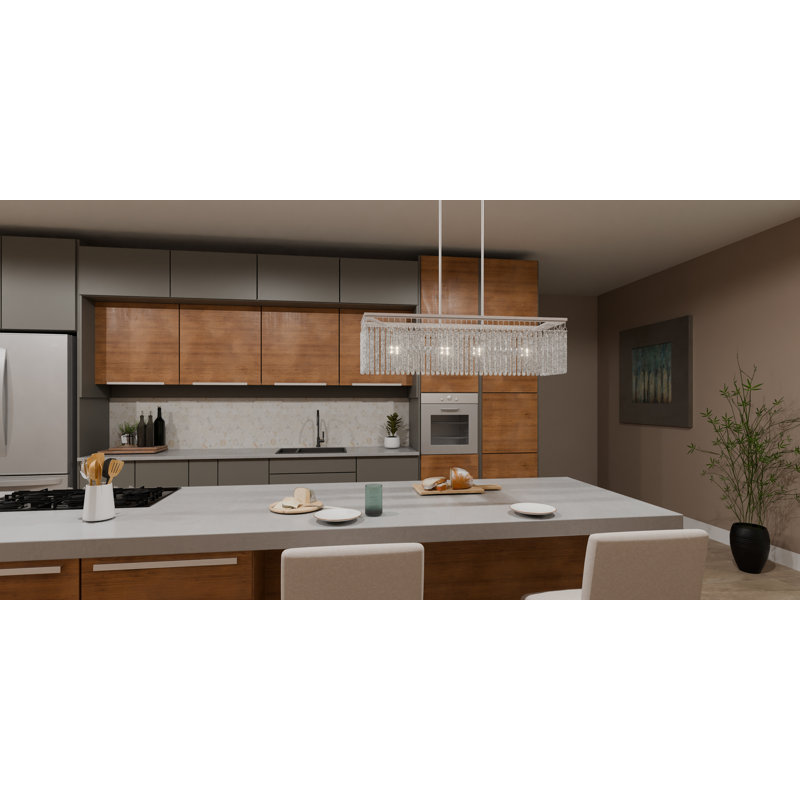 Scofield 4-Light Brushed Nickel Island Light