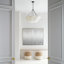 Alexa Hampton Stassi Dining Room Chandelier With White Linen Shade-1258028139-1258028129-1258028133