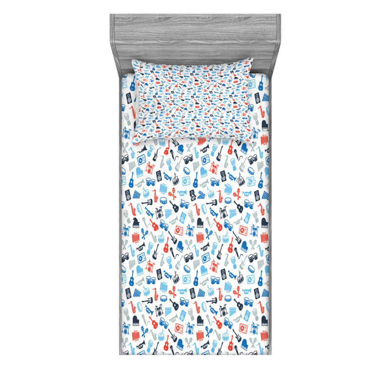 Microfiber Sheet Set, Twin Sheet Set with Fitted Sheet