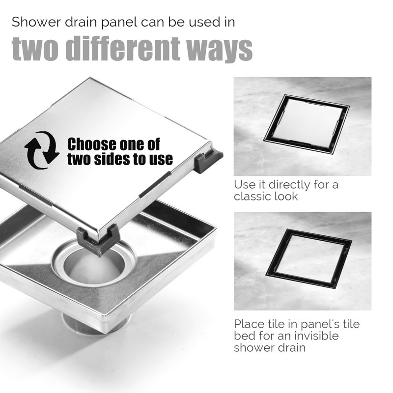 Drain de douche à carreler, Brosse