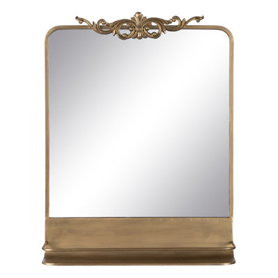 Metal Rectangle Mirror with Shelves